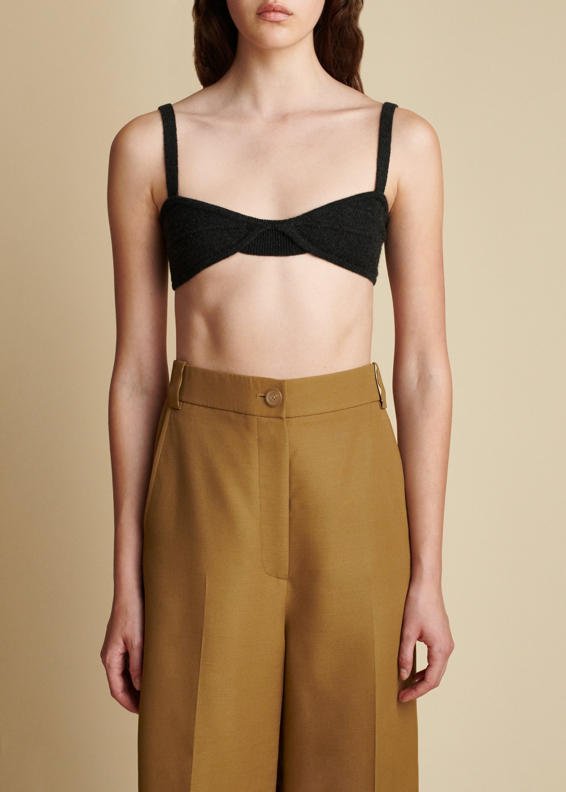 The Eda Bralette in Charcoal