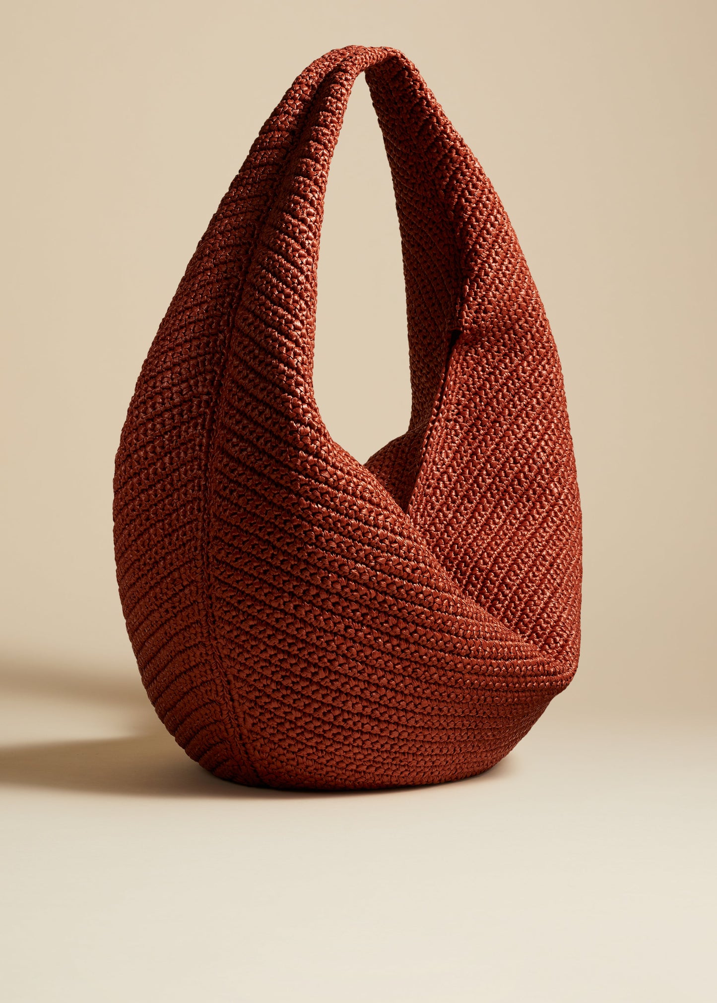 Large Olivia Hobo in Redwood Raffia
